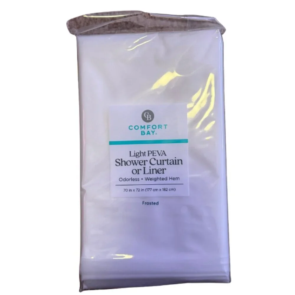 Light Weight Shower Curtain Liner, White / Frosted PEVA Shower – Comfort Bay
